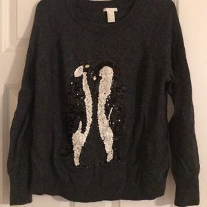 Sequin Penguin Sweater